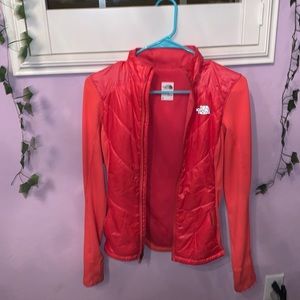 hot pink north face jacket